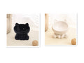 Ceramic Tilted Pet Food Bowl | Neck-Guard Oblique Design for Cats & Dogs