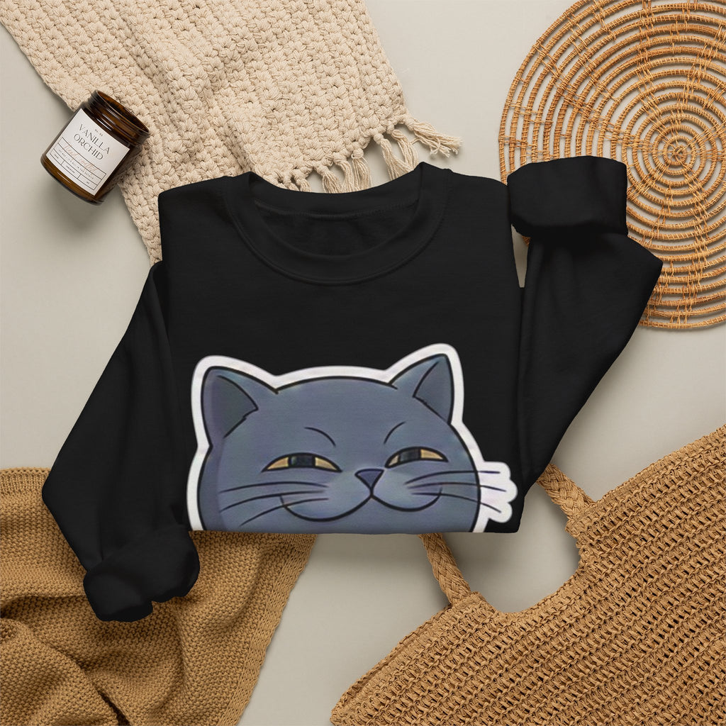 Smirking Cat Face I Know The Answer I'm Just Too Lazy To Tell You Sweatshirt