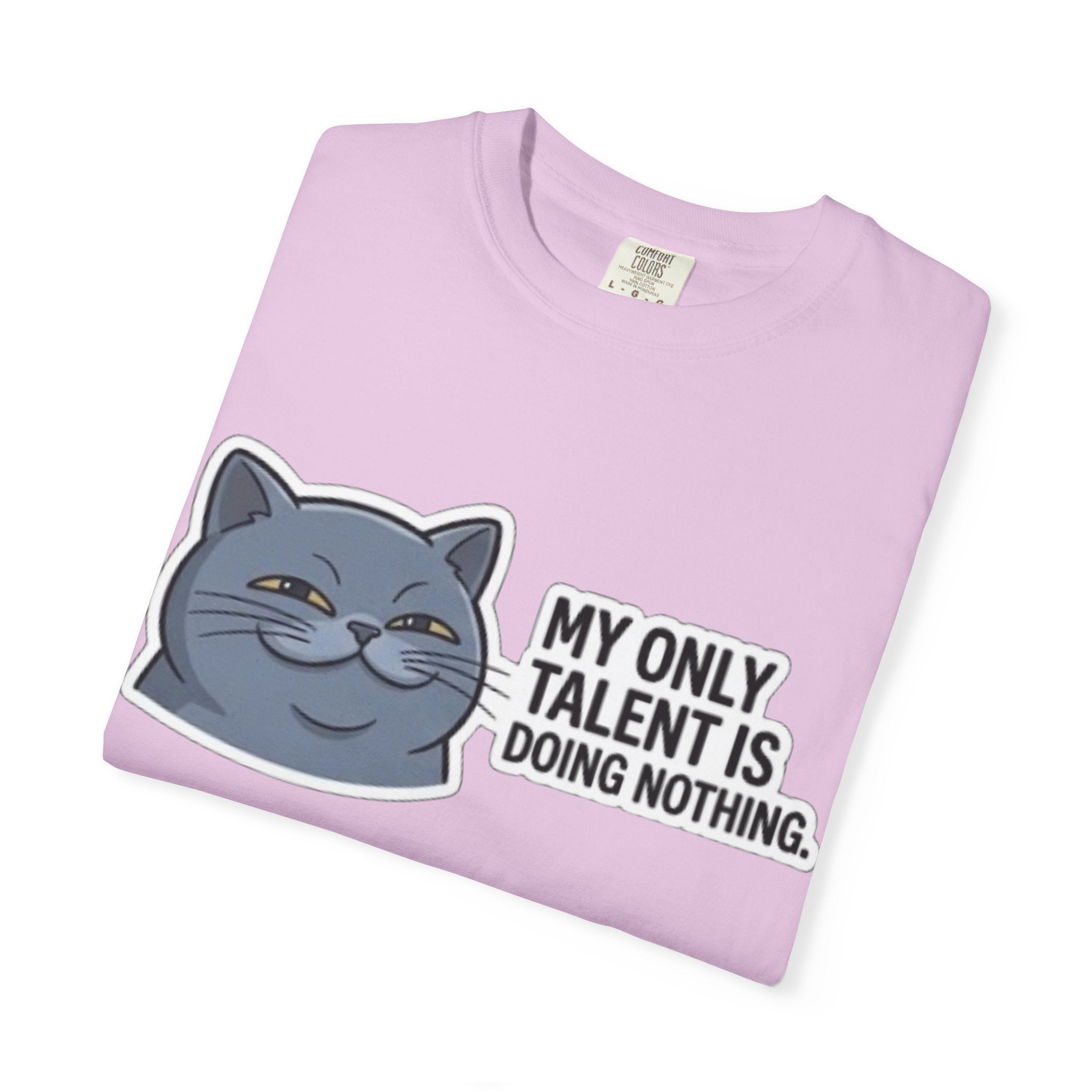 Smirking Cat Illustration My Only Talent Is Doing Nothing T-shirt