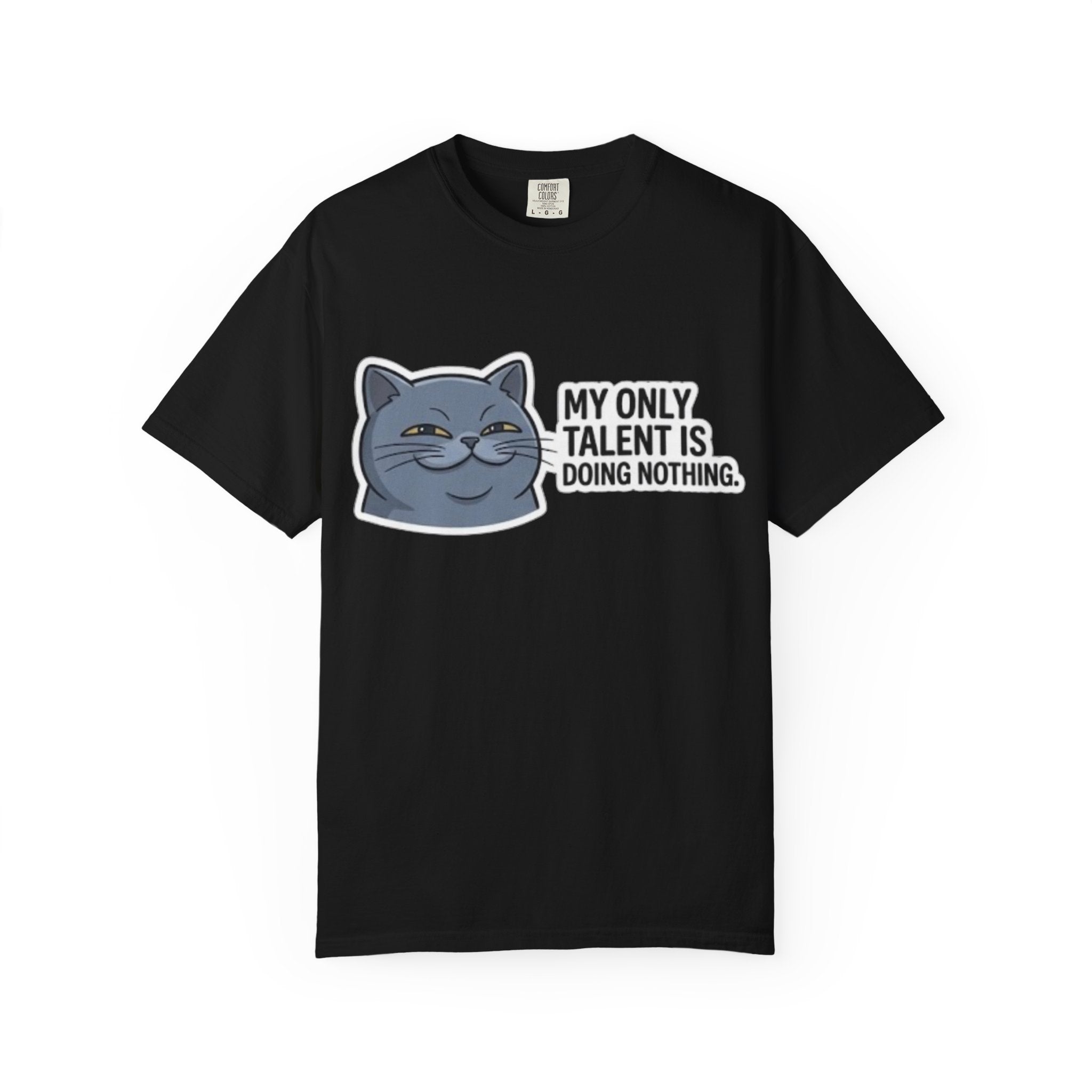 Smirking Cat Illustration My Only Talent Is Doing Nothing T-shirt