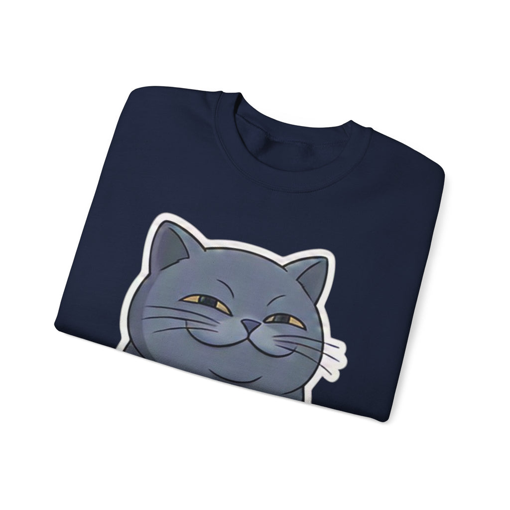 Smirking Cat Face I Know The Answer I'm Just Too Lazy To Tell You Sweatshirt