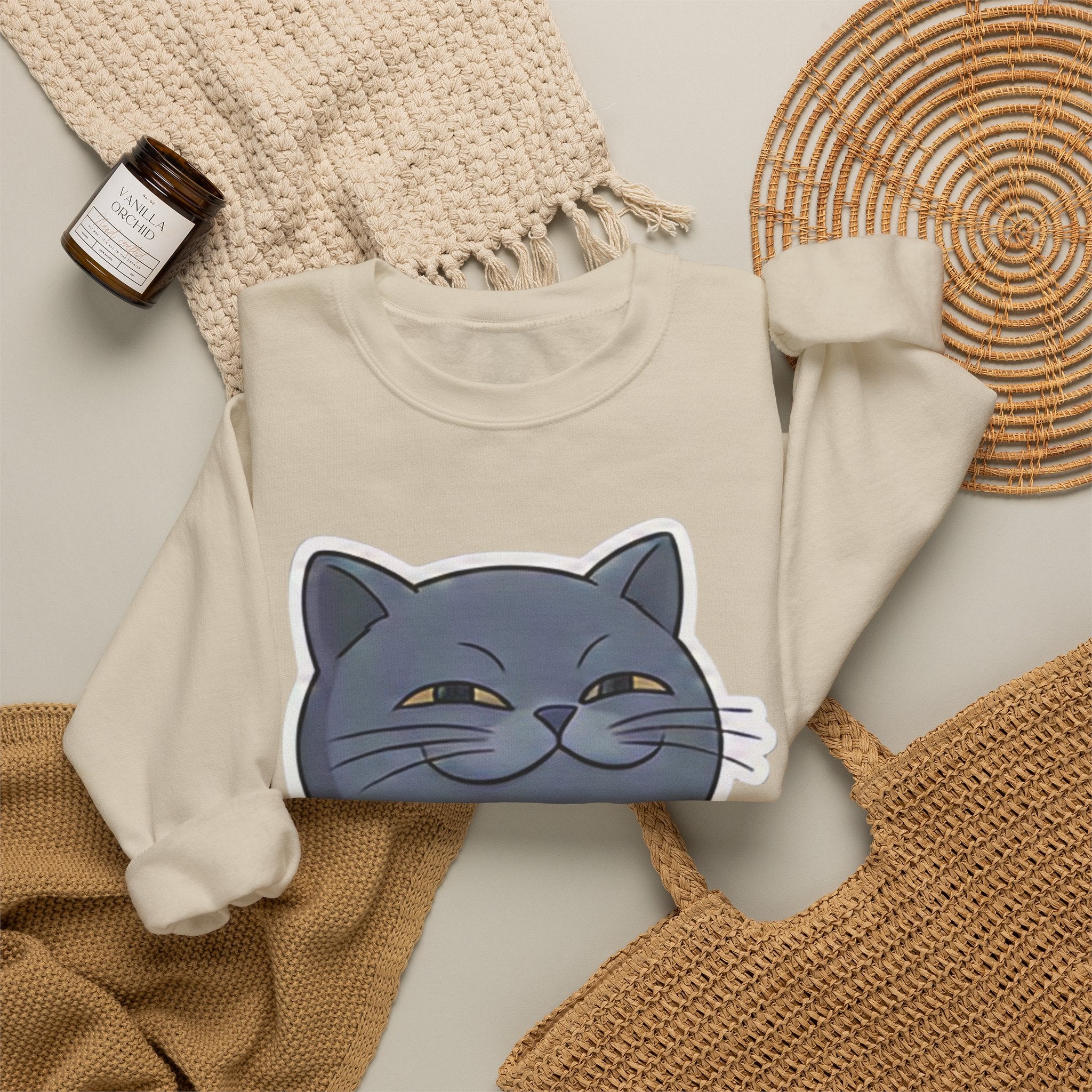 Smirking Cat Face I Know The Answer I'm Just Too Lazy To Tell You Sweatshirt