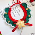 Handmade Wool Pet Collar | Festive Christmas Design for Cats & Dogs