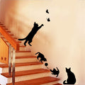 Cute Cat Wall Stickers | Removable Home Décor Decals for Cat Lovers