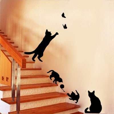 Cute Cat Wall Stickers | Removable Home Décor Decals for Cat Lovers