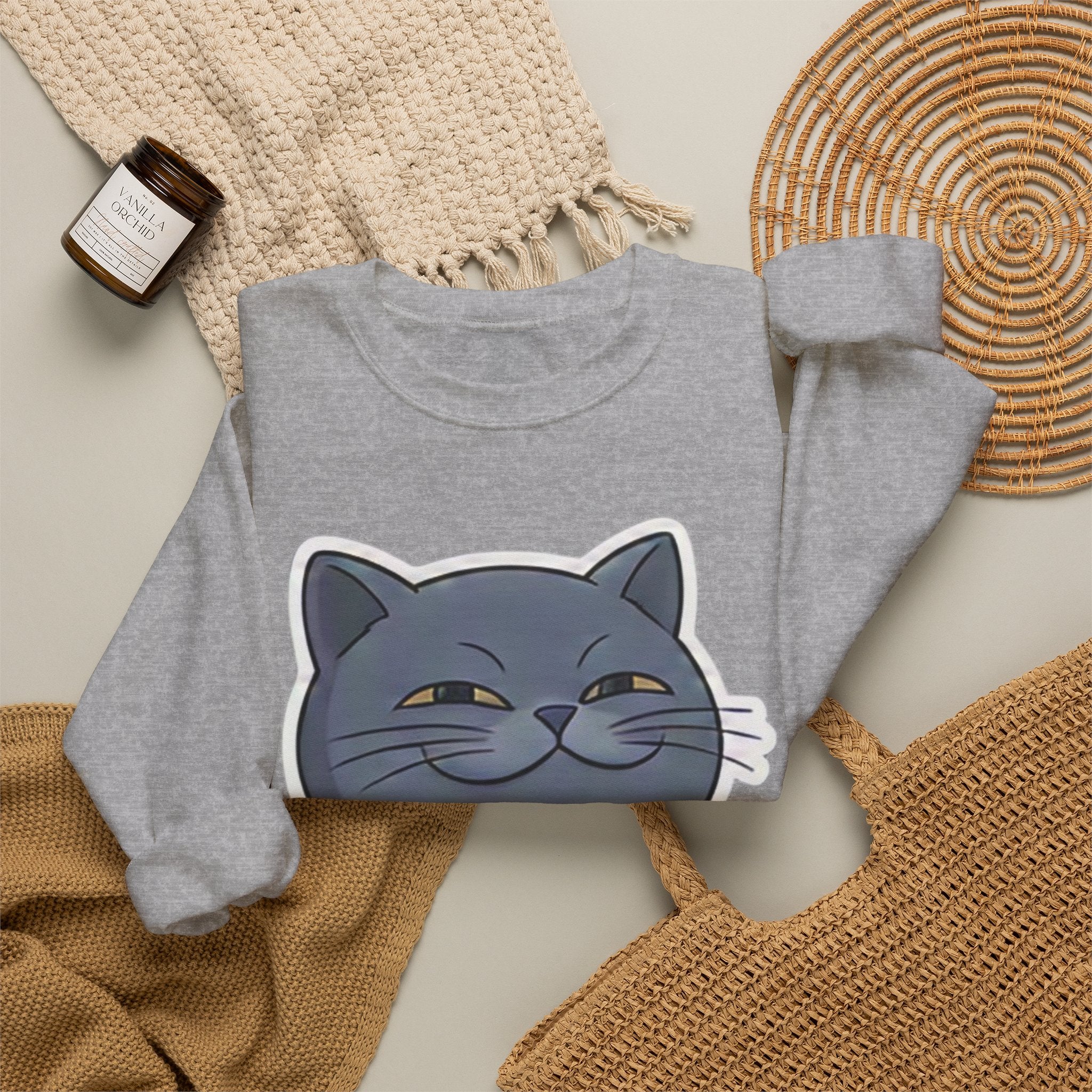 Smirking Cat Face I Know The Answer I'm Just Too Lazy To Tell You Sweatshirt