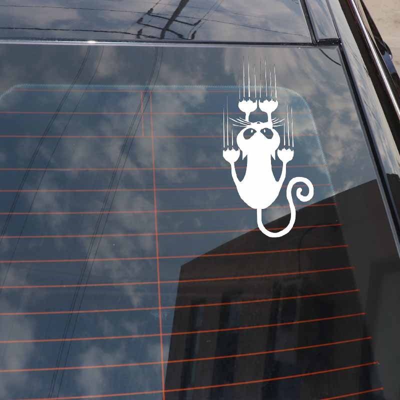 Funny Cat Car Sticker | Reflective PET Decal for Cat Lovers