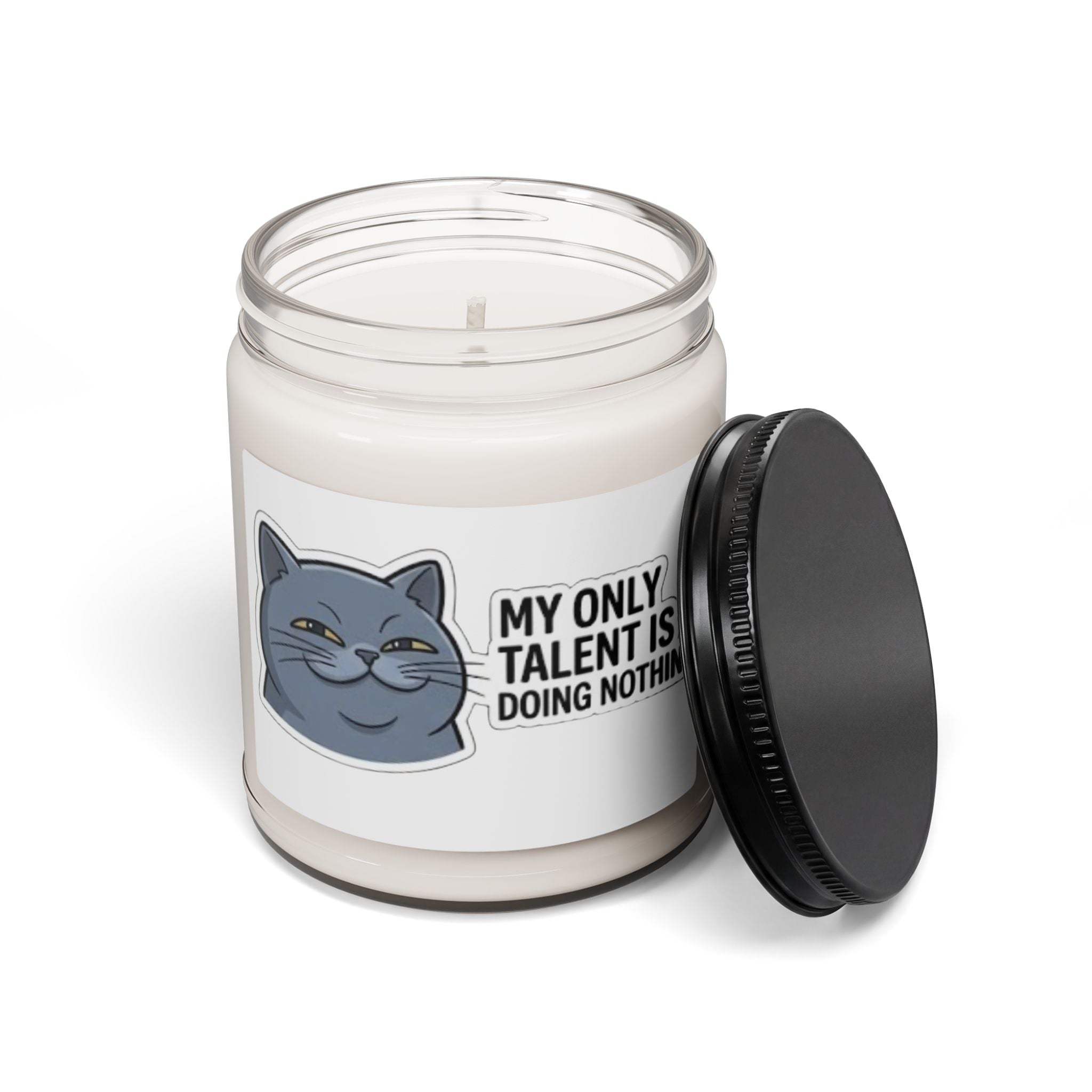 Smirking Cat 'My Only Talent Is Doing Nothing' Candle | 9oz Soy Candle