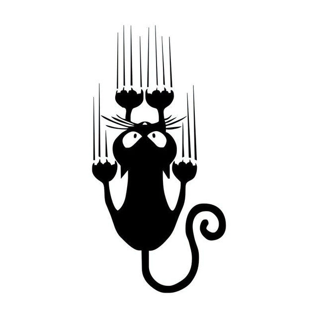 Funny Cat Car Sticker | Reflective PET Decal for Cat Lovers
