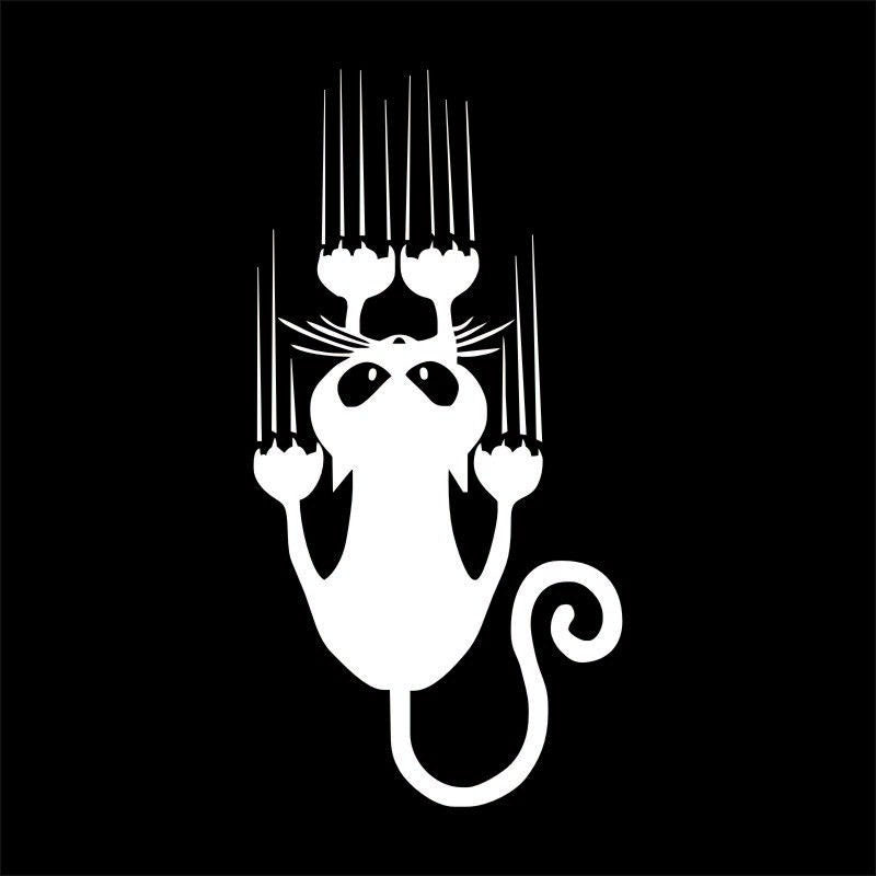 Funny Cat Car Sticker | Reflective PET Decal for Cat Lovers