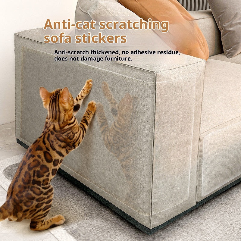 Anti-Scratch Cat Sofa Protector Stickers | 5-Pack PVC Guard for Fabric & Leather Sofas