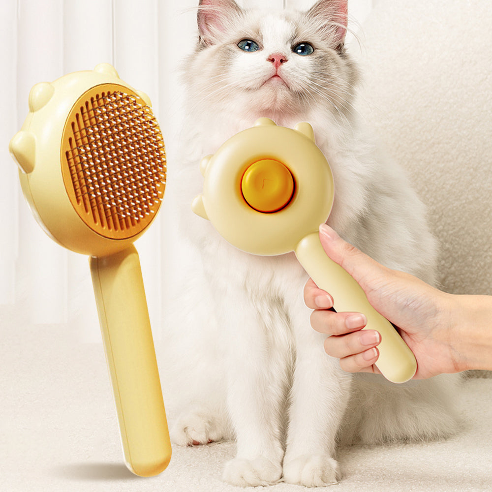 Pet Grooming Comb with Hair Removal & Massage | Cat & Dog Deshedding Brush