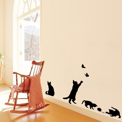 Cute Cat Wall Stickers | Removable Home Décor Decals for Cat Lovers