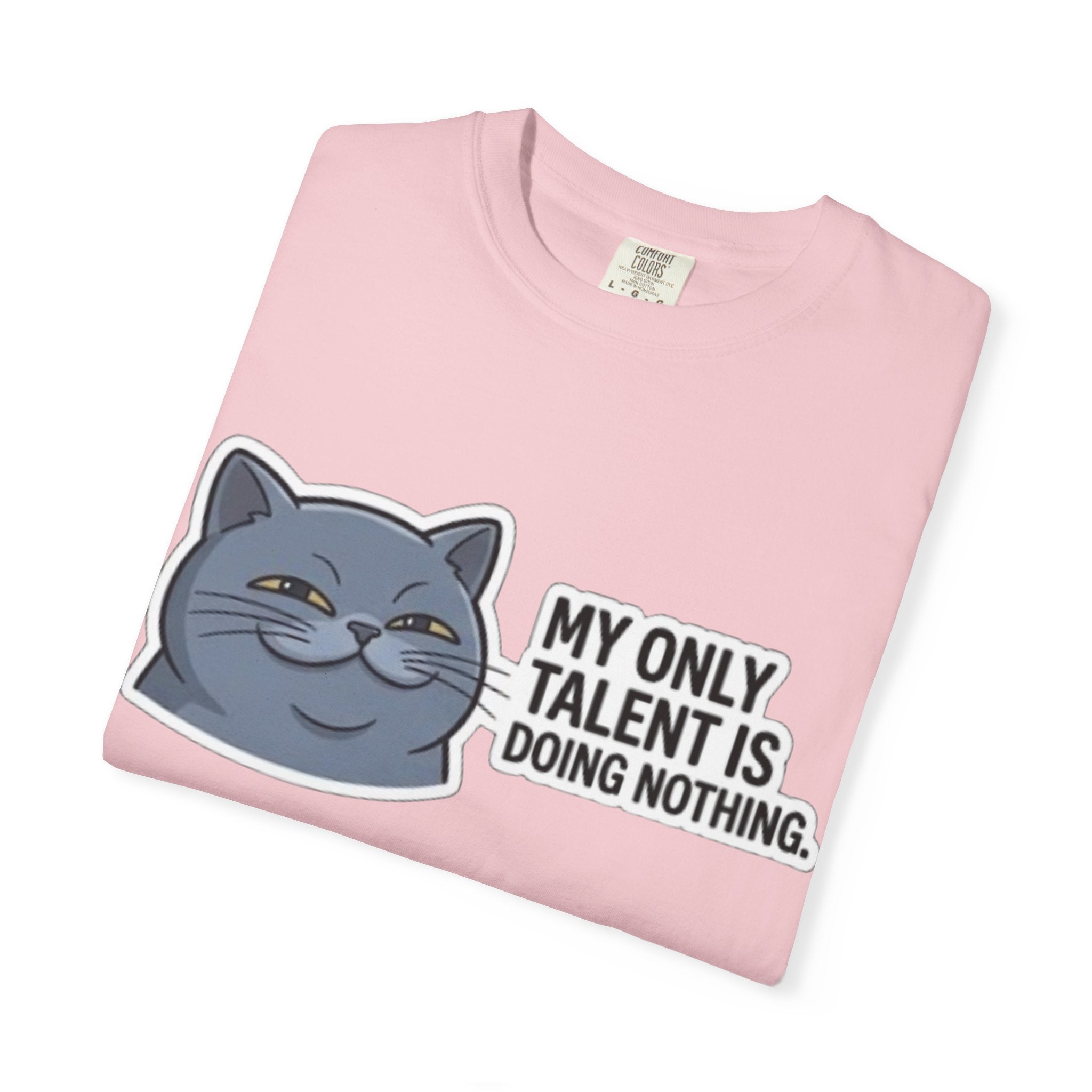 Smirking Cat Illustration My Only Talent Is Doing Nothing T-shirt