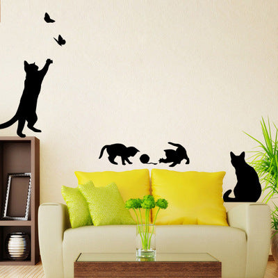 Cute Cat Wall Stickers | Removable Home Décor Decals for Cat Lovers