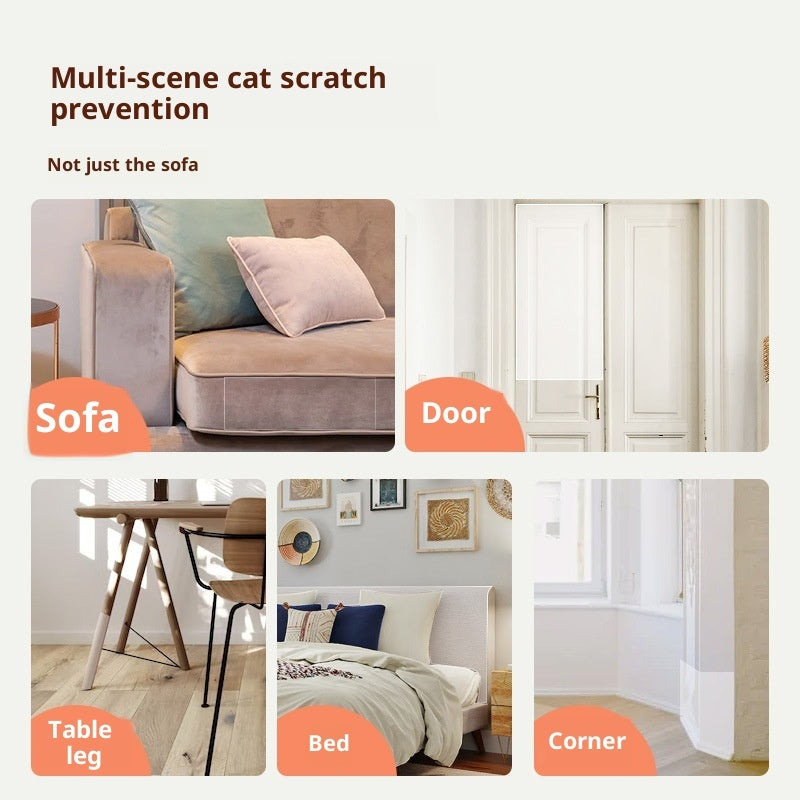 Anti-Scratch Cat Sofa Protector Stickers | 5-Pack PVC Guard for Fabric & Leather Sofas