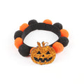 Halloween Pet Fur Ball Collar | Spooky Pumpkin & Bow Designs for Cats & Dogs